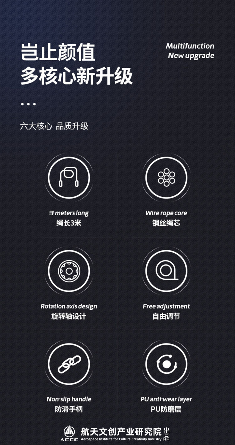 TOPVIP运动力钢丝跳绳健身竞速绳TV312009 312010 312011详情2