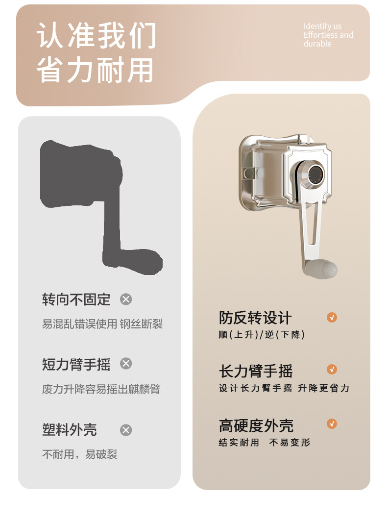 升级款加厚晾衣架升降手摇双杆晒衣架子家用小阳台折叠伸缩凉衣架详情8