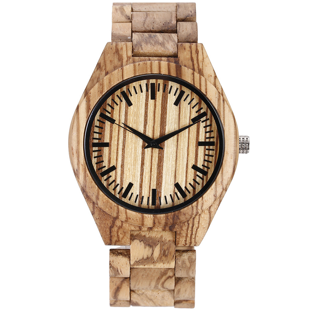 大表盘石英木表新款DIYwristwooden日本2035机芯现货支持一件代发详情45