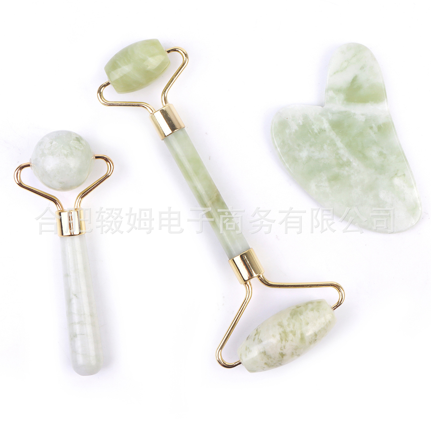 岫岩甲翠绿玉石滚轮按摩脸部刮痧板美容按摩器跨境经络保健按摩工具详情8