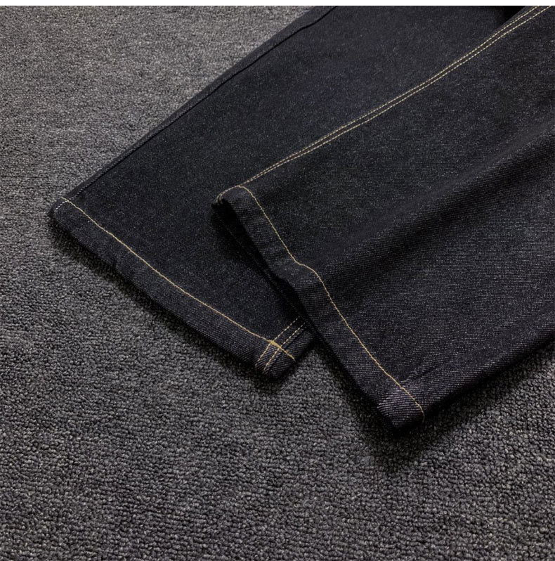 AUTICUP American retro hand-stitched, non-fading, natural cow jeans, slimming, loose 13.5-ounce straight-leg pants pic 15