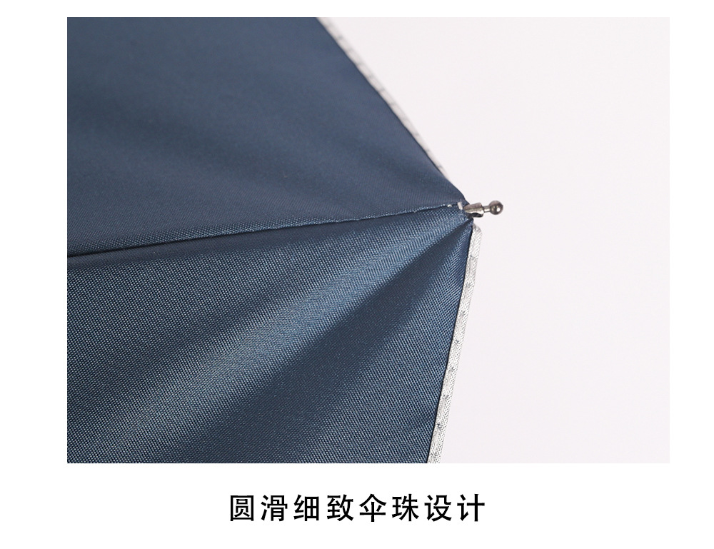 Automatic three-fold silver rubber umbrella, plain semi-automatic umbrella, 21-inch sun protection, foreign trade supply, in stock, advertising umbrella pic 21