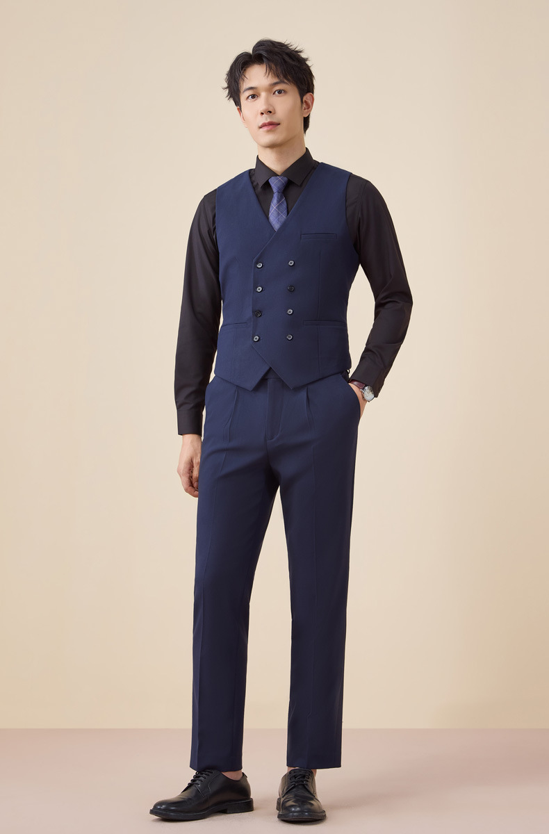 New double-breasted suit set for men autumn and winter pic 25