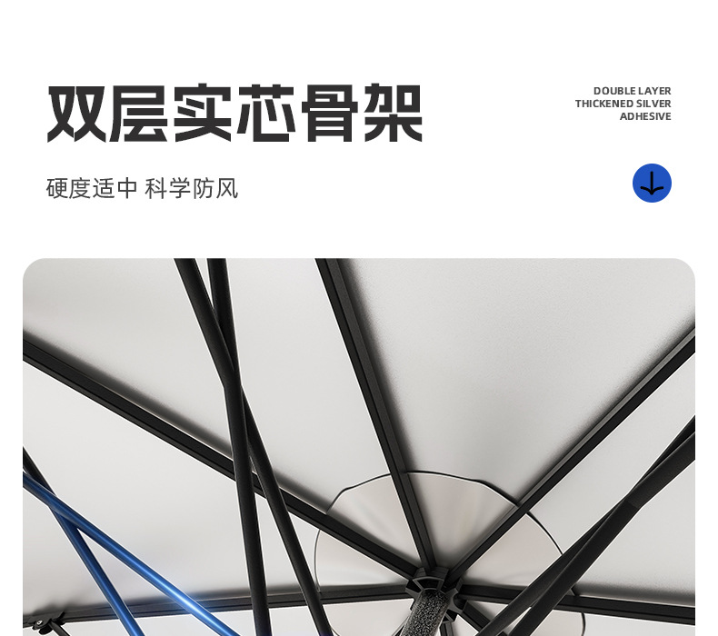 商用大号摆摊伞防晒折叠太阳伞户外遮阳长柄雨伞牛津布庭院详情18