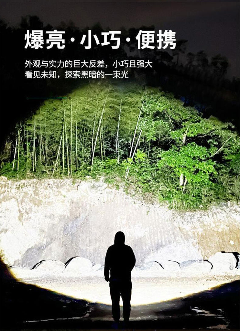 【电商爆款】3LED三眼怪手电帽夹灯可充电迷你便携家用应急手电筒详情7