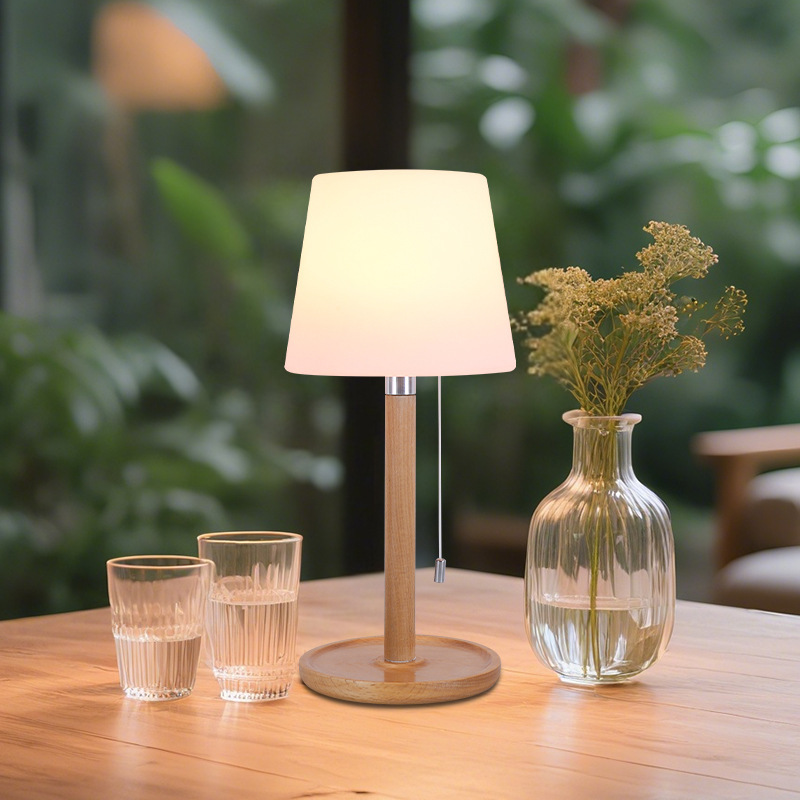 Nórdico simple crema viento luz de champiñones leche blanco nublado lámpara de mesa USB recargable atmósfera pequeña luz de noche ideas pic 2