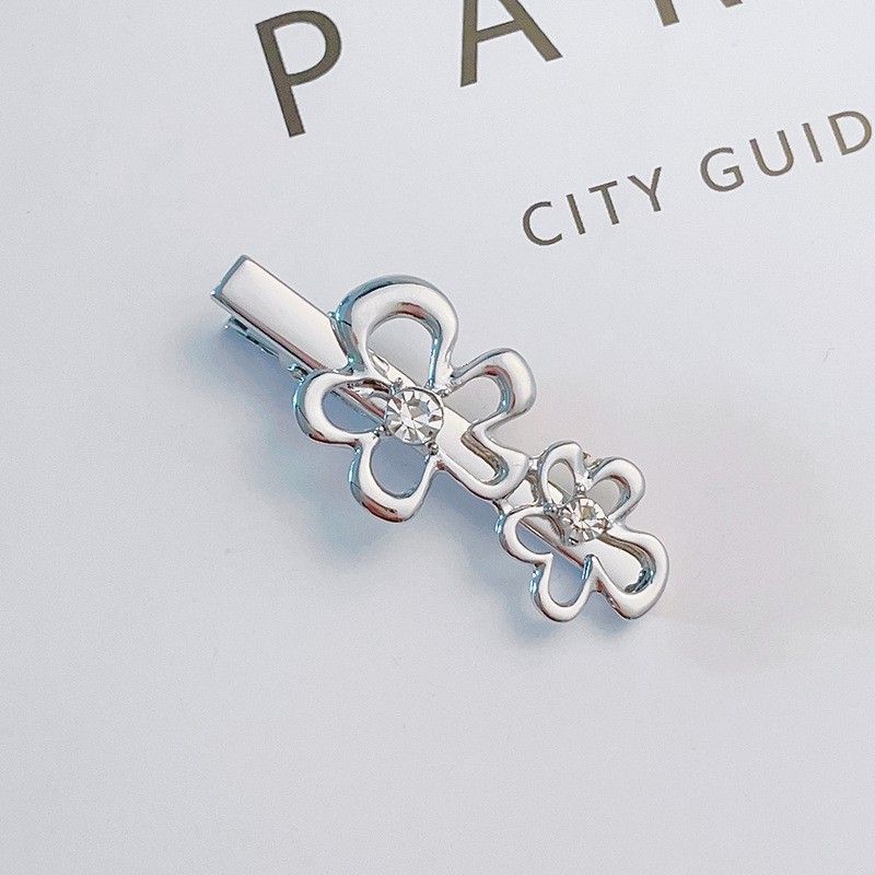 新款蝴蝶结鸭嘴夹义乌配饰高级感小香风发夹无痕小众款边夹儿童款详情2