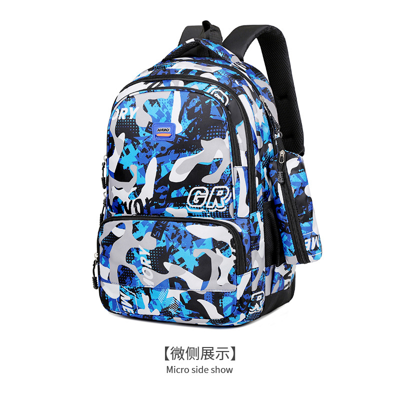 迷彩印花背包外贸大容量休闲双肩包电脑包男初中高中男女学生书包详情16