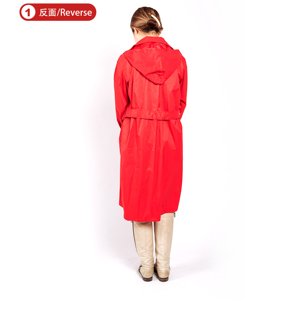 日本外贸两层雨衣弹力春亚纺PU涂层防水雨披现货批发出口详情9