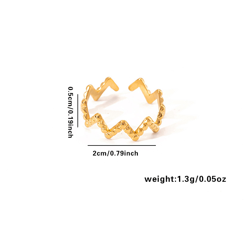 欧美时尚ins风简约钛钢戒指18k镀金不规则几何不锈钢女士饰品热销详情42