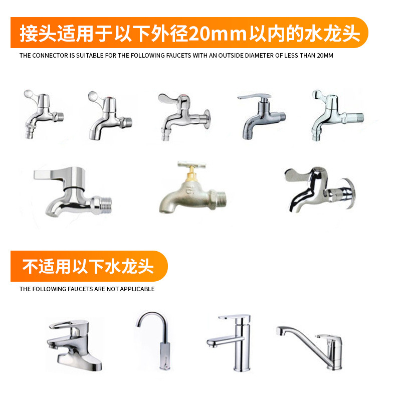 包胶1/2修补接头塑料6分转1寸快速接头水管连接器水枪固定对接详情25