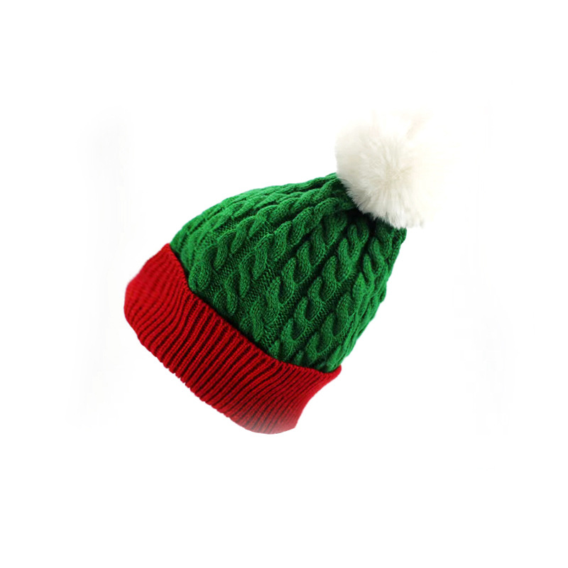 Knitted caps for women to keep warm in winter, trendy adult caps, baseball cap style, Christmas pom-pom woolen caps, and versatile designs without brims pic 7