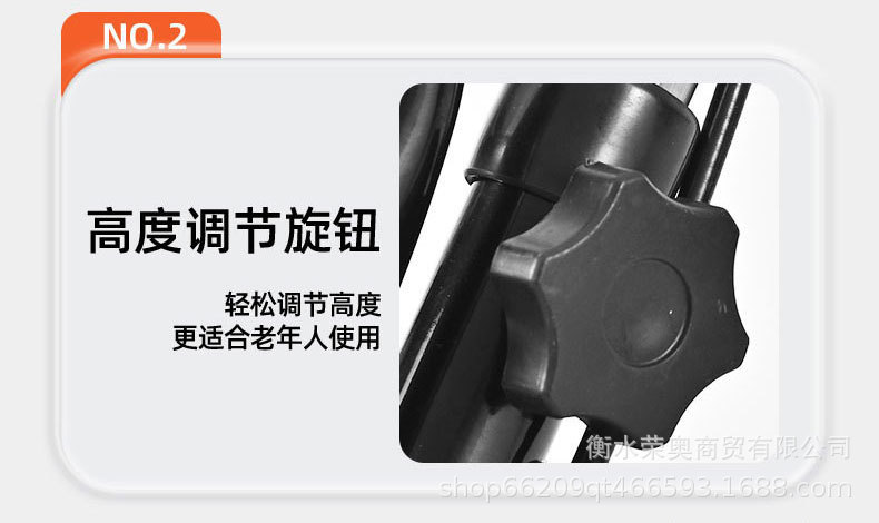 批发加固四轮老人助行器手推车可推可坐老年购物车折叠座椅代步车家用便携详情8