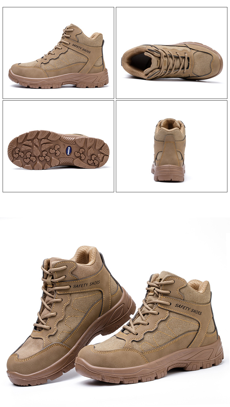 [Cross-border Direct Supply] New winter fleece safety shoes for men, anti-crush steel toe safety work shoes pic 12