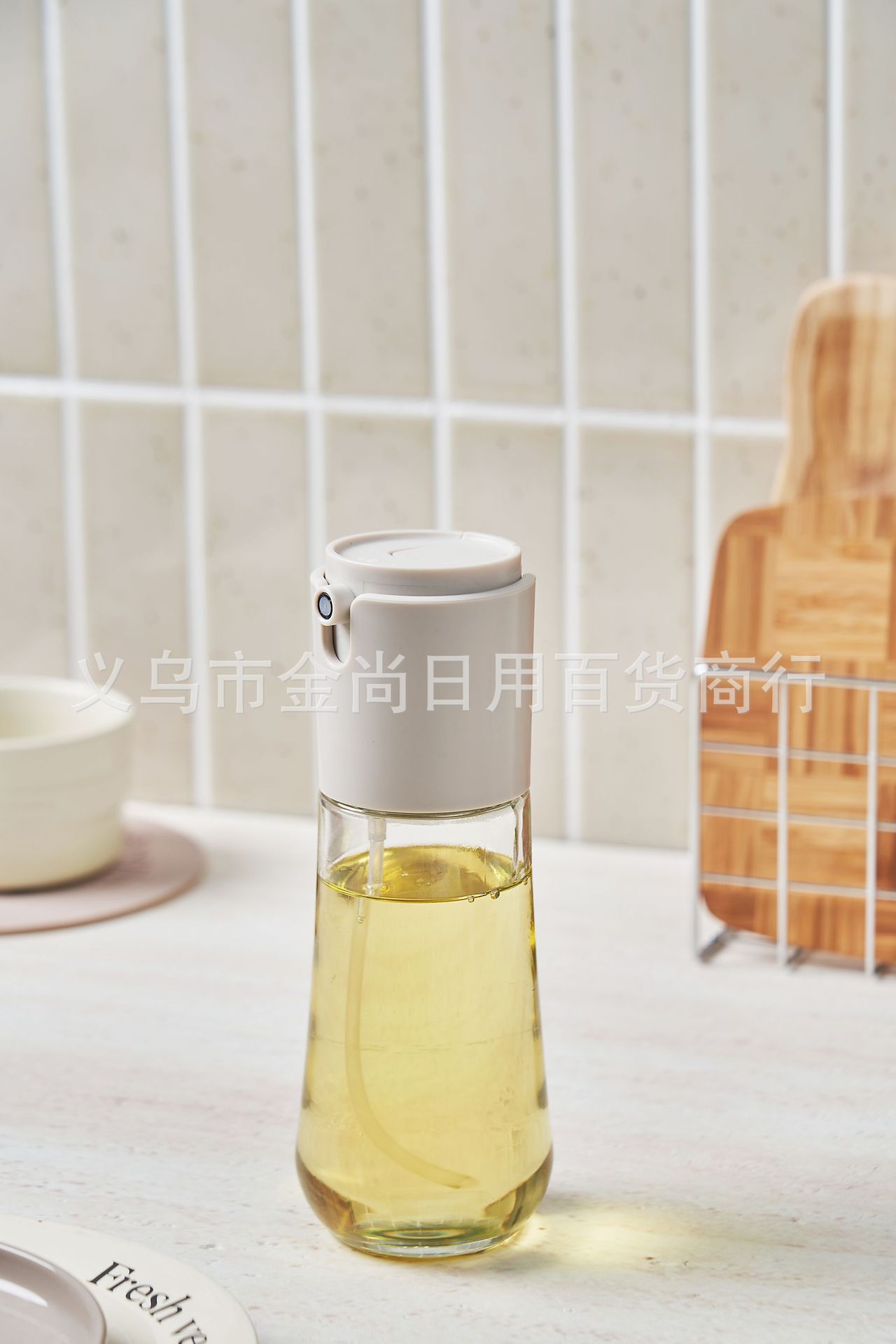 Sealed moisture-proof glass seasoning jar, household kitchen sugar and salt jar, press-type glass seasoning bottle set pic 5