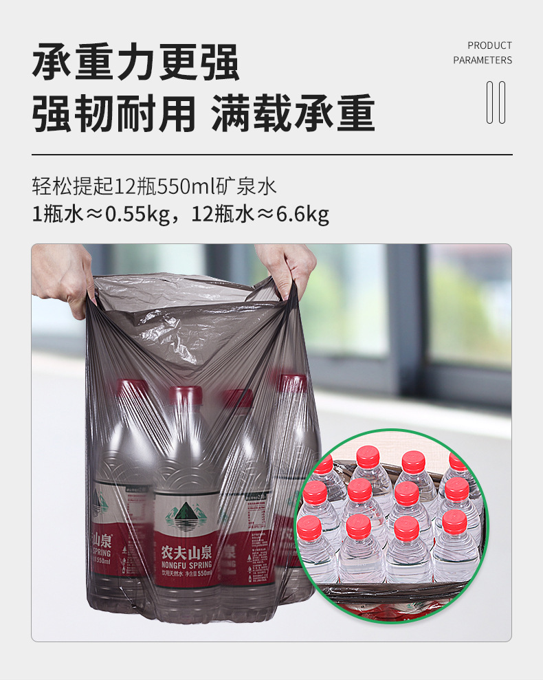 Wholesale of brand-new material kitchen waste bags, disposable household classified roll thickened small plastic bags, general plastic products pic 6