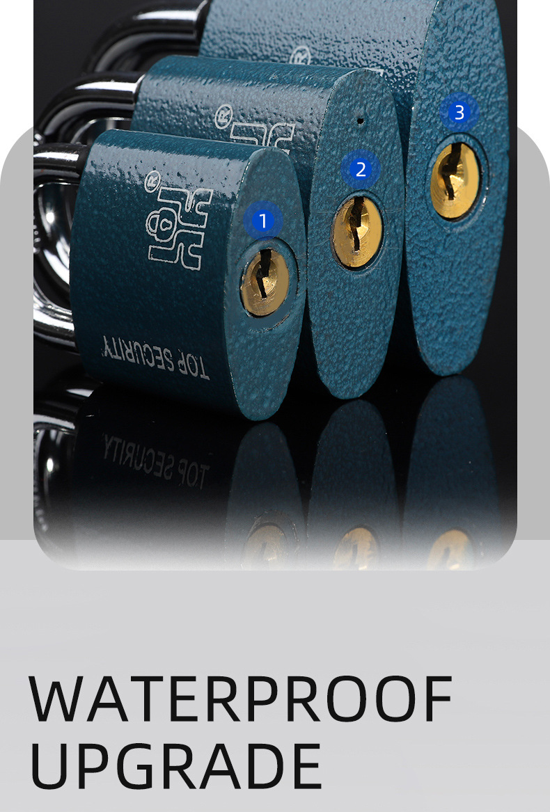 厂家直销喷塑弧形铜芯挂锁 单开弹子锁户外锁头 家用工业安全防盗挂锁 高强度耐用挂锁详情7