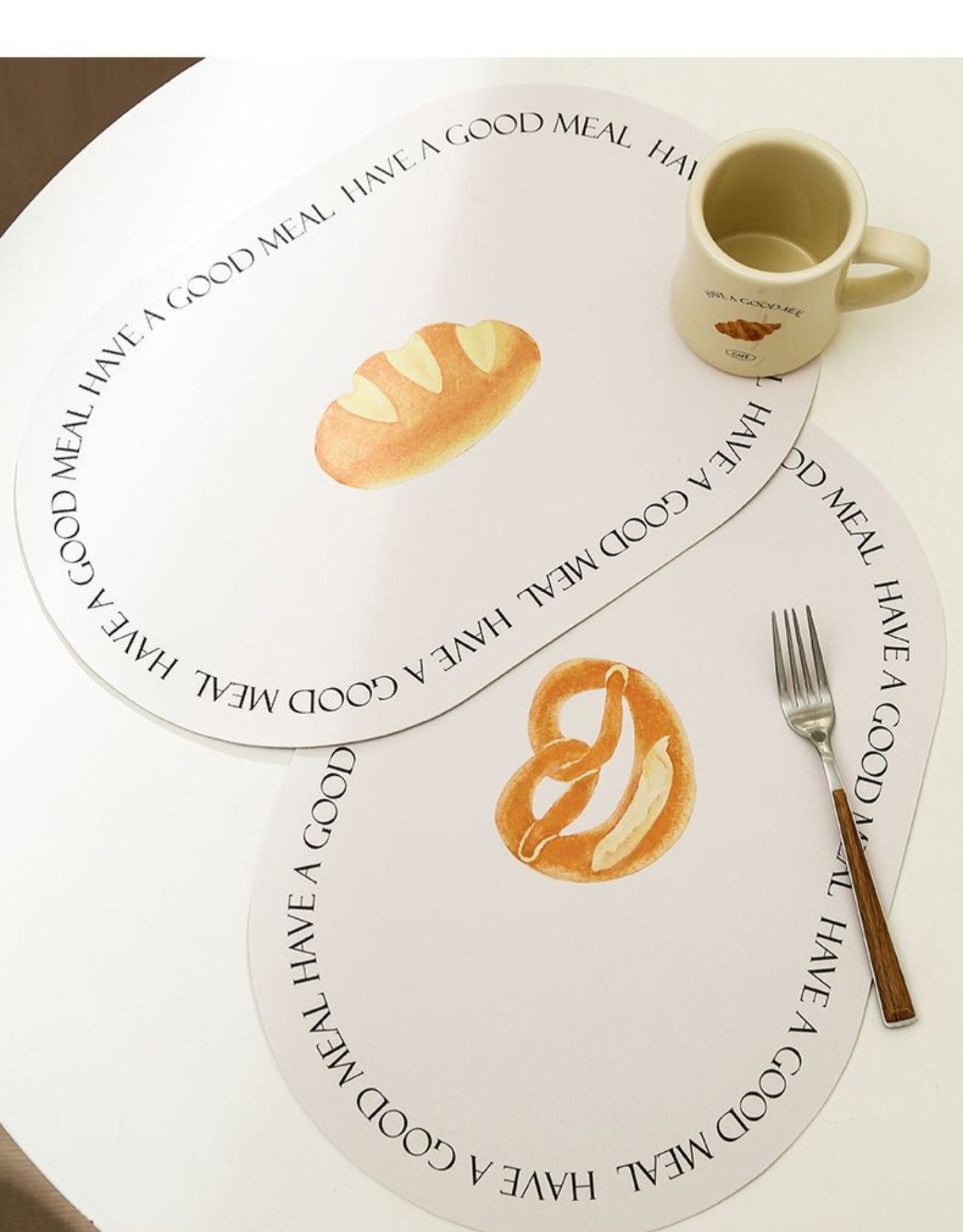 Bread leather placemats, ins style heat insulation pads, high-end and light luxury Western placemats, waterproof and oil-proof office desktop pads pic 17