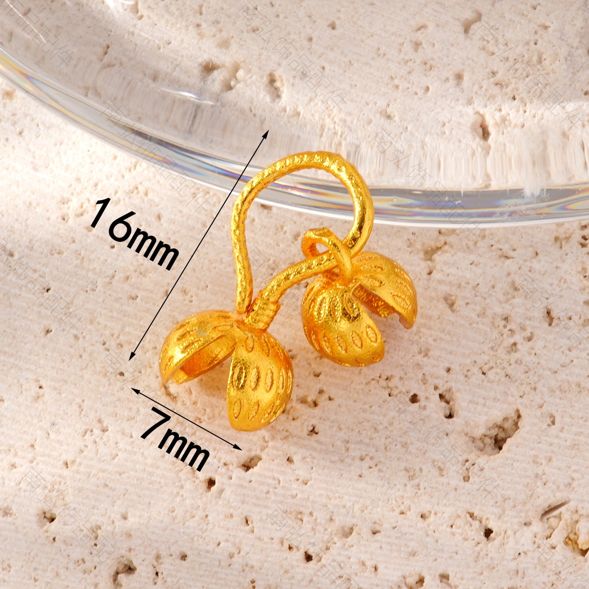 New ancient-style sand gold pepper shell small pendant, Chinese-style bracelet necklace, DIY jewelry accessories pic 5
