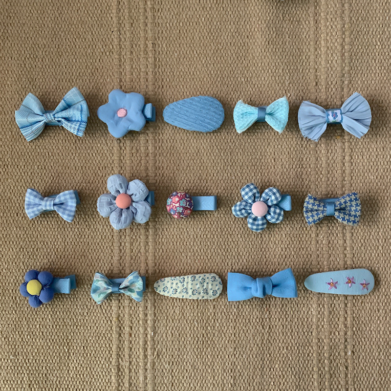 Korean version colorful baby hair clips, sweet and cute baby all-inclusive cartoon flower bow side bangs hair accessories pic 30