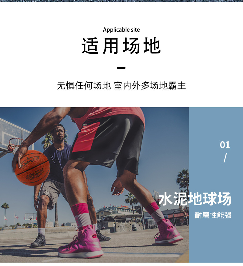 TOPVIP运动力室内外训练耐磨PU 7号篮球TV117501详情11