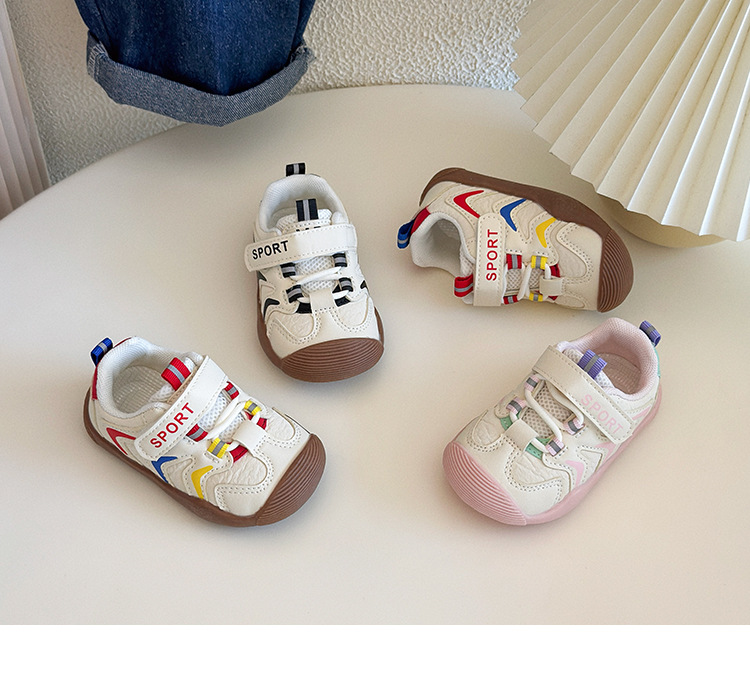 宝宝学步鞋0-3岁秋季新款婴幼儿皮面防滑运动鞋男女童机能鞋代发详情9