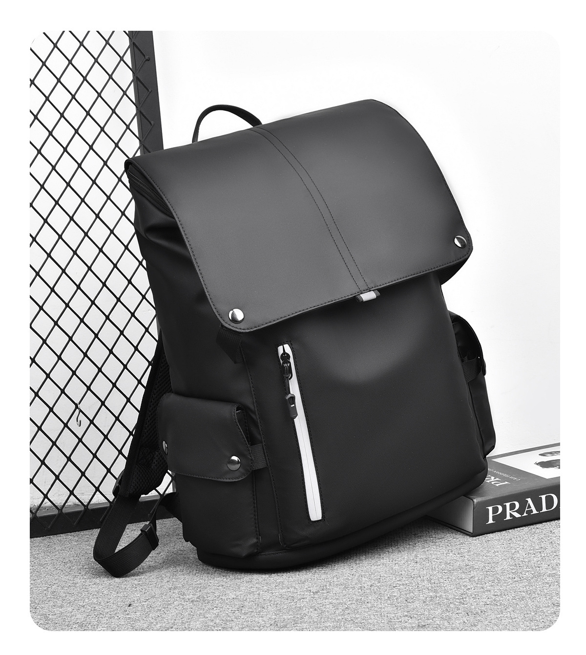 跨境新款轻便双肩背包男士商务休闲电脑包防水旅行包潮学生书包女详情21