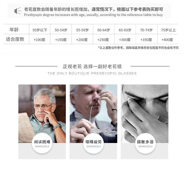 Dual-purpose anti-blue light reading glasses for both near and far, fashionable business progressive multi-focus high-definition eye-protecting reading glasses for the elderly pic 8