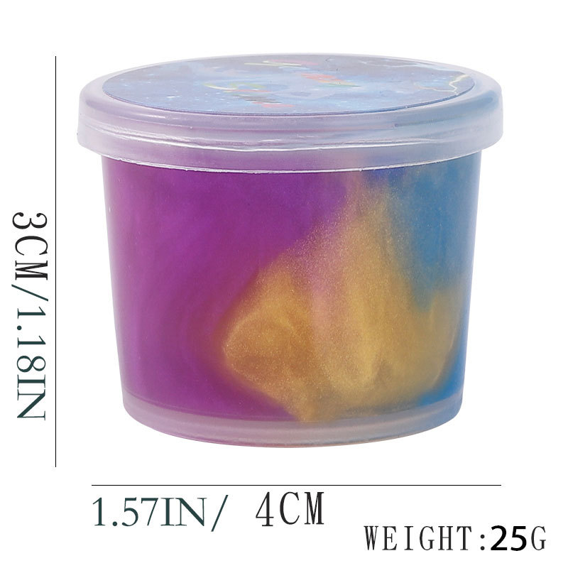 亚马逊爆款 星空水晶泥七彩小罐史莱姆混色起泡胶 slime 厂家批发详情16