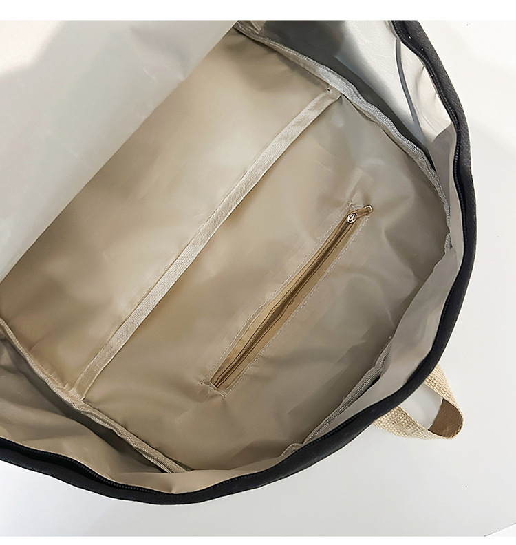 跨境港风双肩包男士大容量休闲韩版帆布大学生高中书包女潮流背包详情19