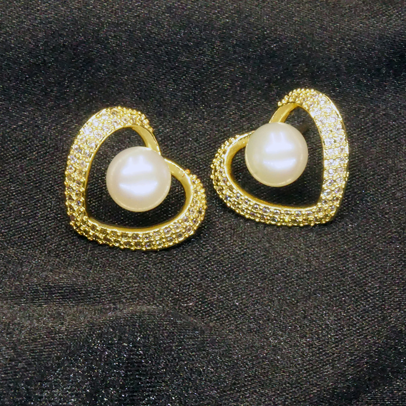 天然淡水5A珍珠耳钉微镶锆石镂空925银耳饰24年新款高级感女轻奢详情21