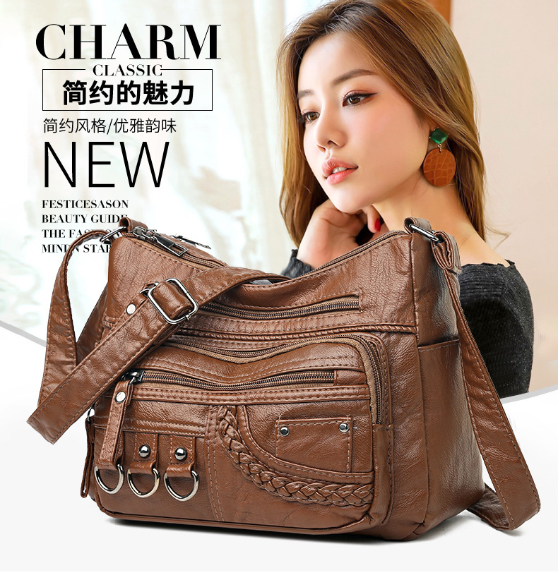 2025中老年妈妈包水洗皮单肩包斜挎包跨境女包潮流外贸女包单肩包详情2