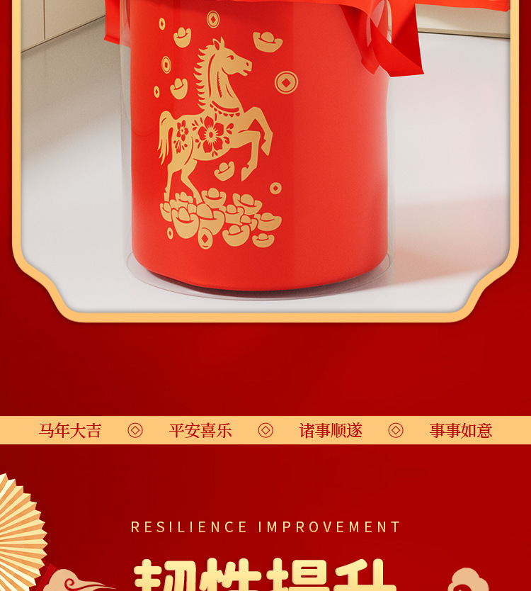 厨房免斯垃圾袋家用背心式加厚不易破客厅办公室用马年添喜马甲袋详情7