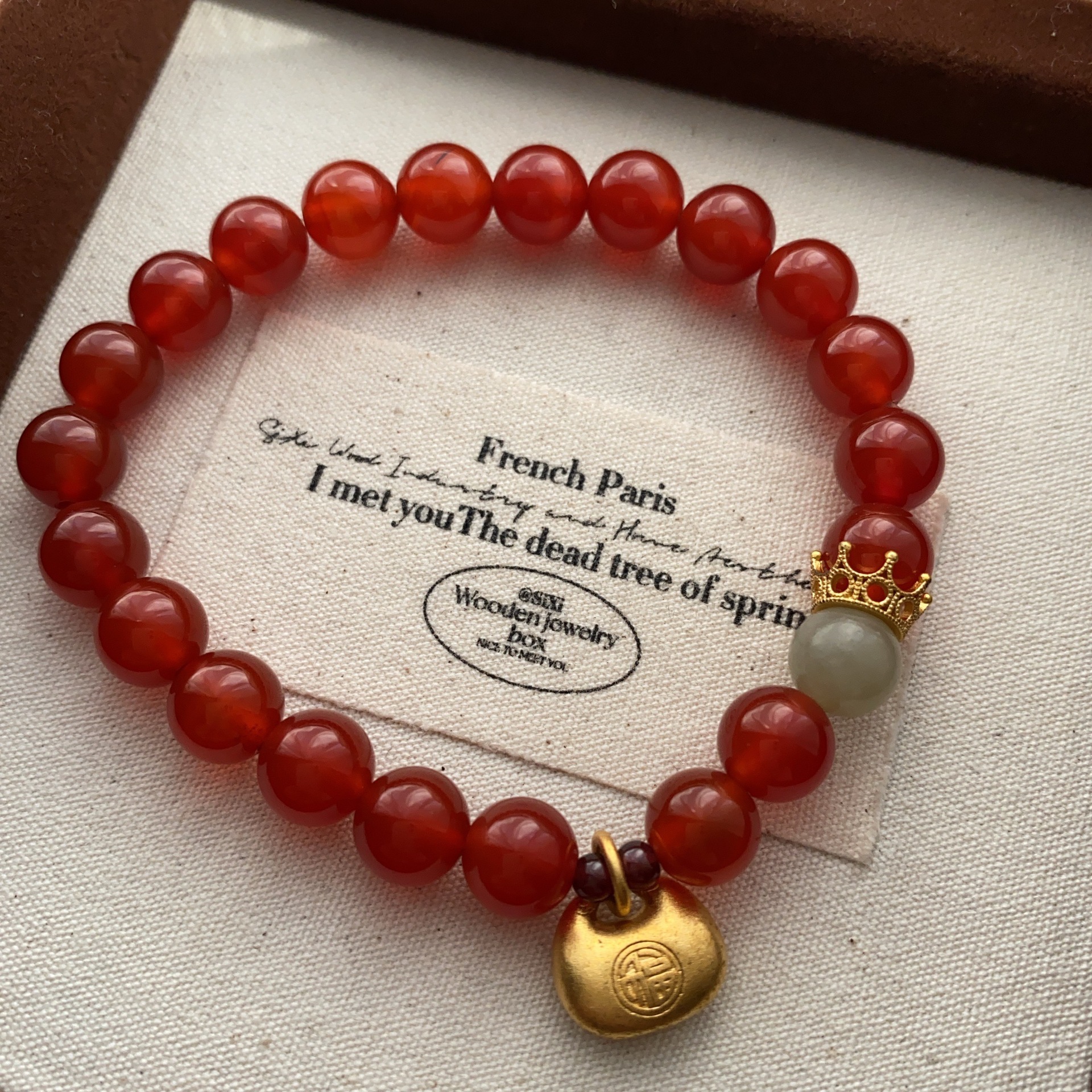 南红玛瑙手串小众设计手链玄学葫芦平安扣国风优雅气质女款手圈详情10