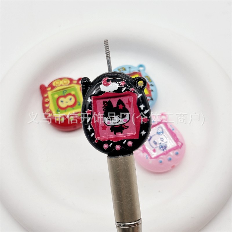 31*36mm vertical hole hanging hole cartoon printed game console beaded pen jewelry accessories Mobile phone chain bag chain diy materials pic 3