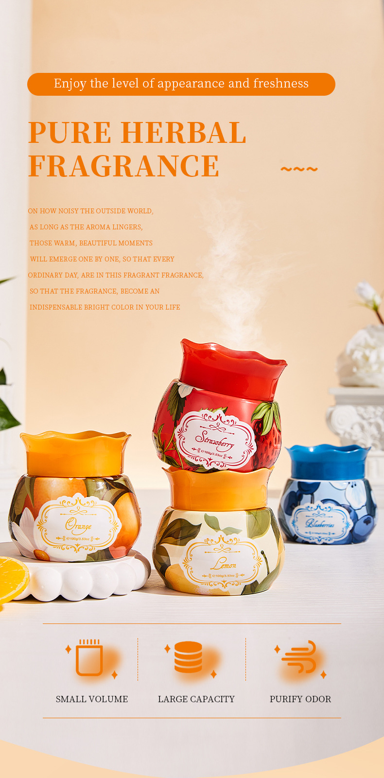 【跨境专供】FORMBO香薰膏天然芳香疗法小圆形蜡烛空气清新剂批发详情2