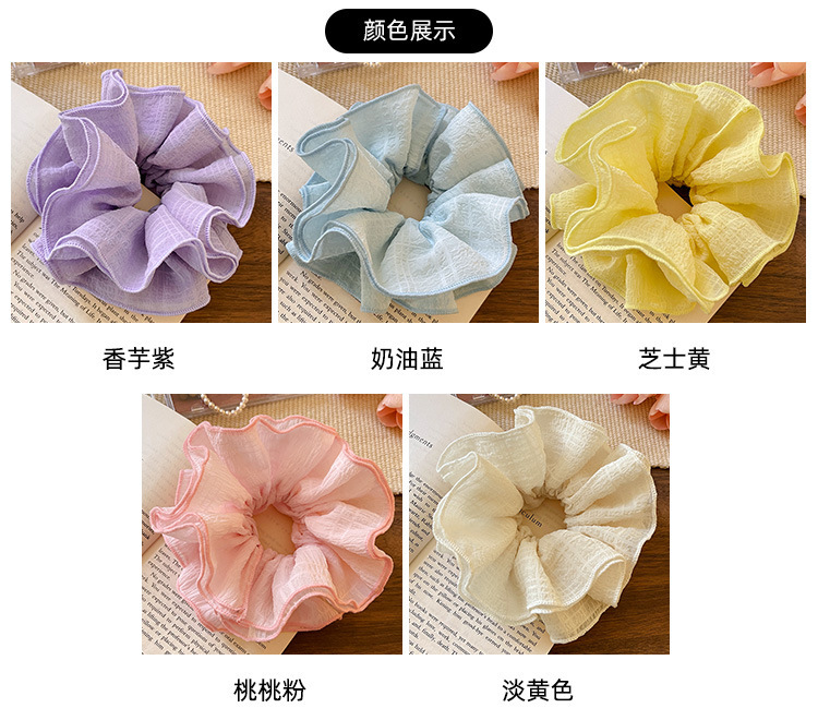 超大号温柔紫色大肠发圈女气质低马尾扎头发绳感肥肠头花头绳详情7