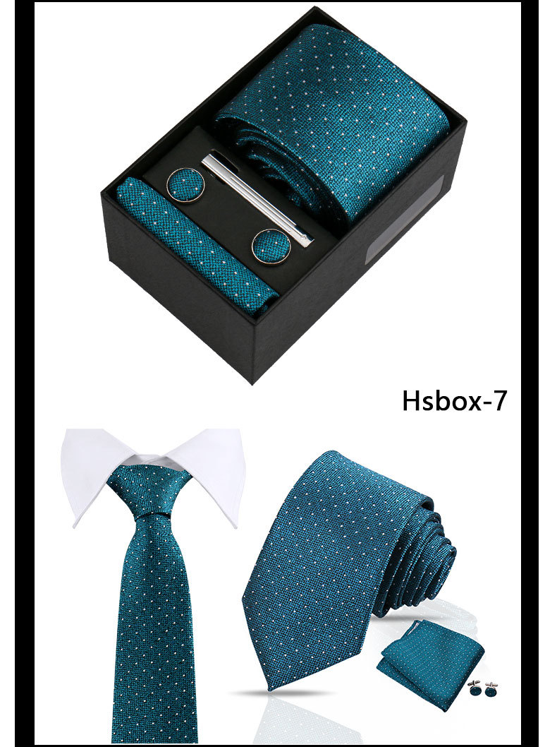 男士商务佩斯利领带口袋巾礼盒套装结婚礼服红色7.5cm手工打结领带配饰详情9