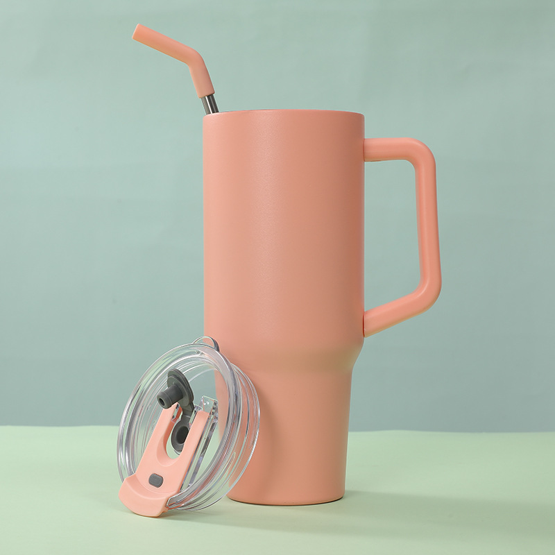 新款跨境40oz双层冰霸杯防漏不锈钢保温杯带吸管便携直饮口汽车杯详情7