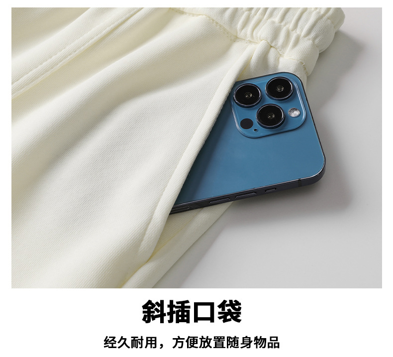 2024明线分割拼接新款垂感韩版百搭阔腿运动斜纹休闲跨境拼接休闲详情16