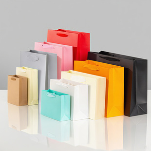 Paper bags in stock, clothing store handbags, high-end thickened gift packaging bags, Christmas gift bags, customized with logo printing pic 2