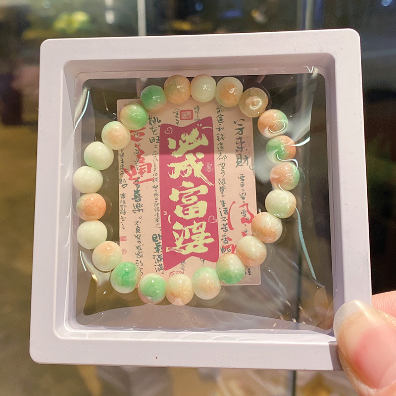 New imitation ceramic bracelet, handcrafted beaded gift box set, best-selling and popular glass bracelet for wholesale purchase pic 3
