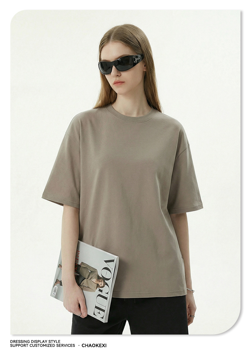 CKX男装2026春夏季305G重磅t恤男美式纯棉潮牌纯色短袖t恤男详情28