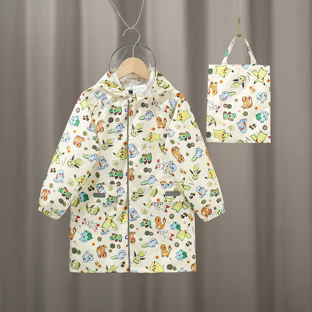 高品质库洛萌奥特儿童雨衣长款书包位大帽檐雨衣中小童雨披强防水详情42