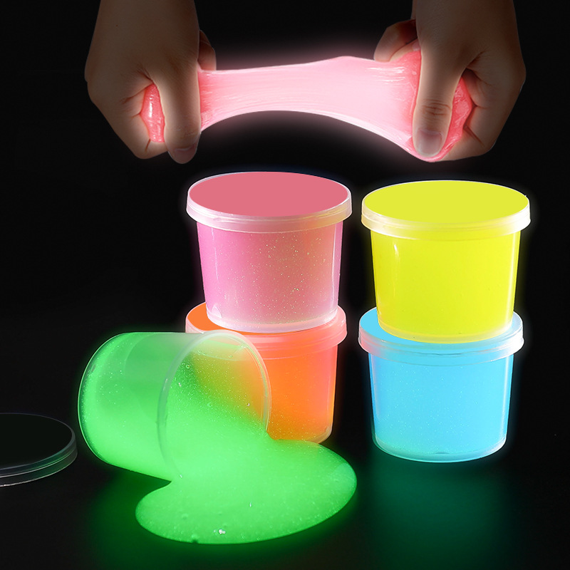 亚马逊爆款 星空水晶泥七彩小罐史莱姆混色起泡胶 slime 厂家批发详情8