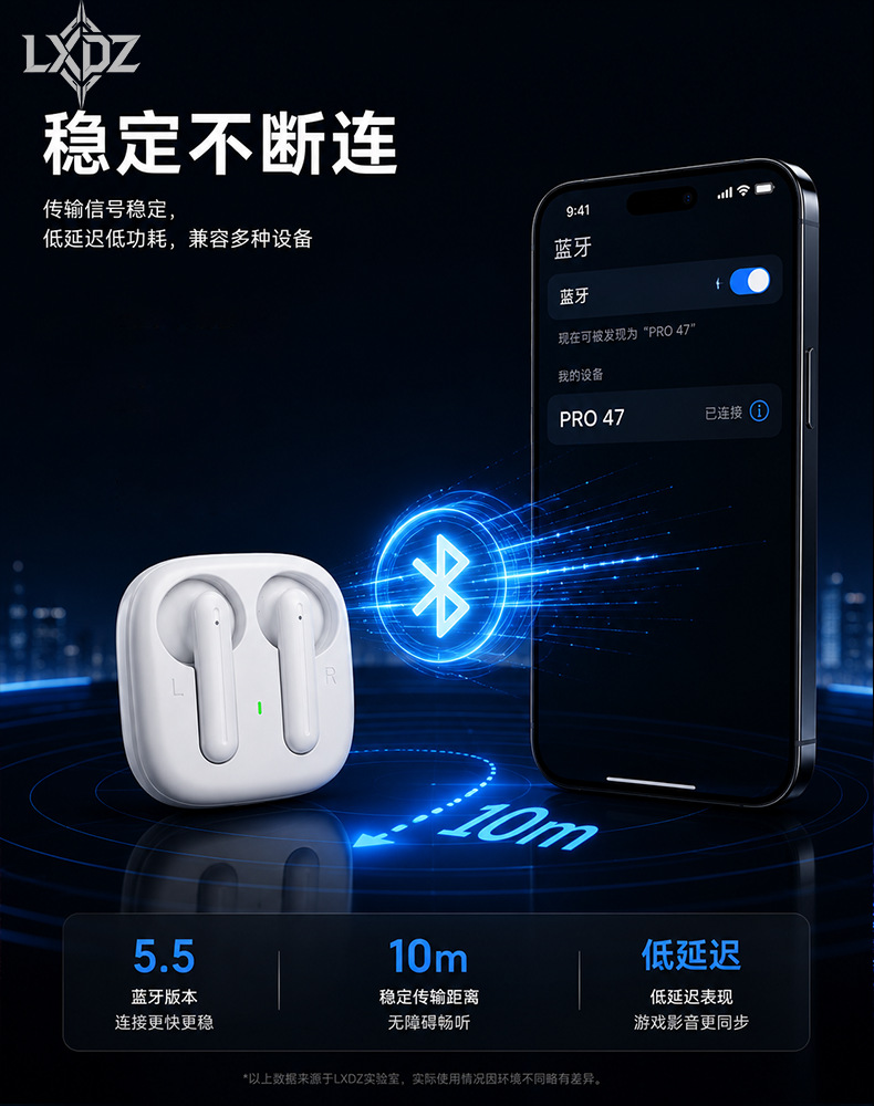 Наушники AEMAI bluetooth, проходящие через границу через границу, длиной в ухо PRO47, с низкой задержкой и удобствами, носят небольшие портативны 5.0 pic 9