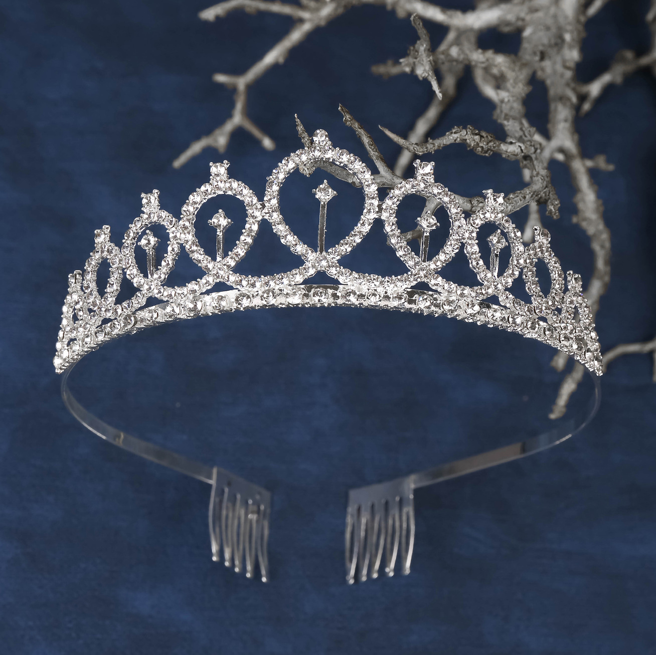 Partido europeo y americano corona cabeza hoop strass corona adornos para el cabello año nuevo Señora Número fiesta de cumpleaños piezas de metal anillo de pelo pic 10
