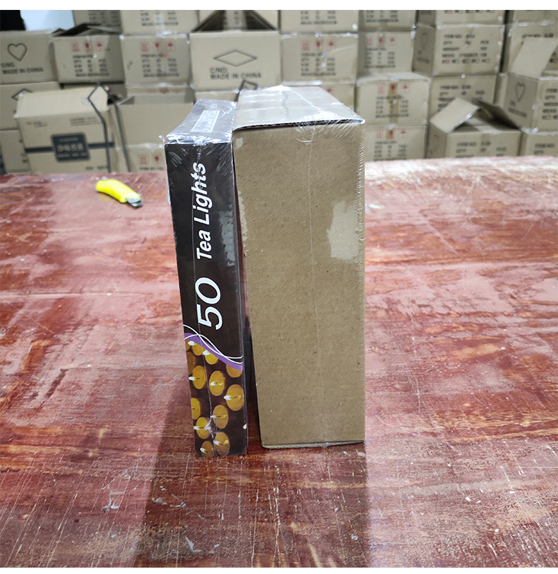 Wholesale of 100 box-packed 4-hour smokeless candle tea brewing paraffin wax birthday confession small candles, 50 round pieces pic 14