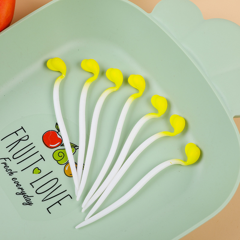 The new cross-border elastic stress-relieving toy tpr bean sprout stretching simulation yellow bean sprout diy stress-relieving pull little bean sprout pic 7