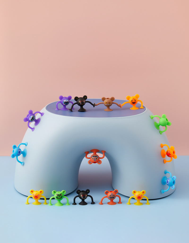 Colorful cartoon monster 3D printed gyroscope toy Kneading Fun capsule Gacha pic 7